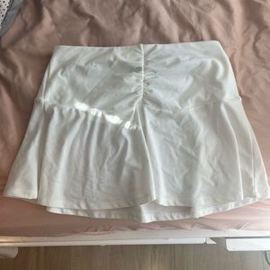 H&M Ruched White Mini Skirt | US Size S